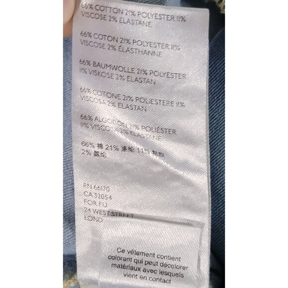 FREE PEOPLE Women's W 27 Stretch Raw Hem Flare Mid-Rise Jeans Blue Denim - Picture 5 of 13